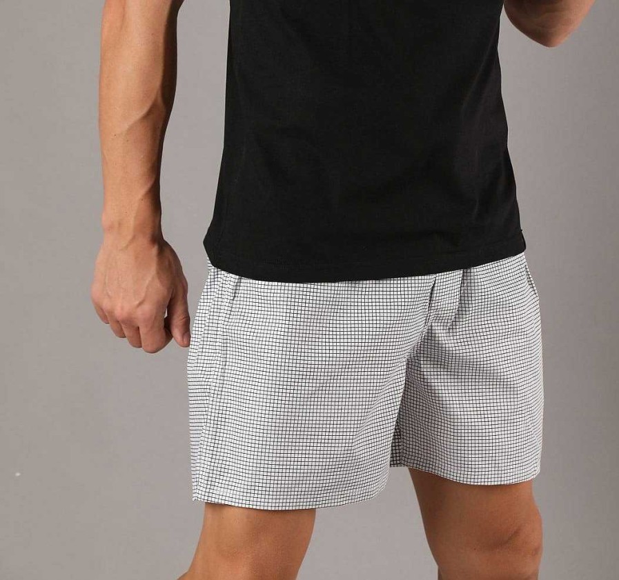 Onderkant Slijtage Halfmoon | Katoenen Boxer "Checks Blk"