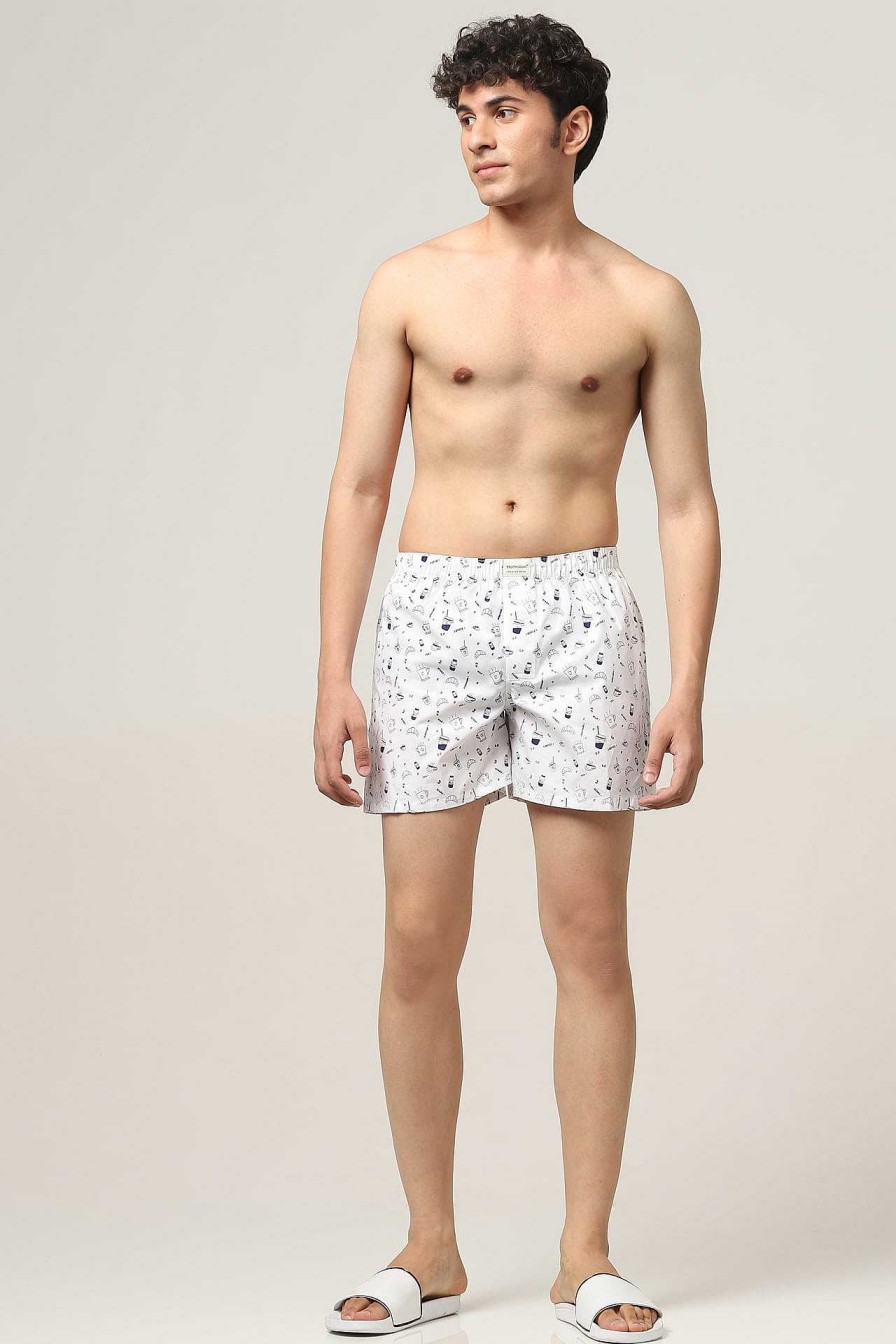 Ongewoon Halfmoon | Katoenen Boxer "Koffie"