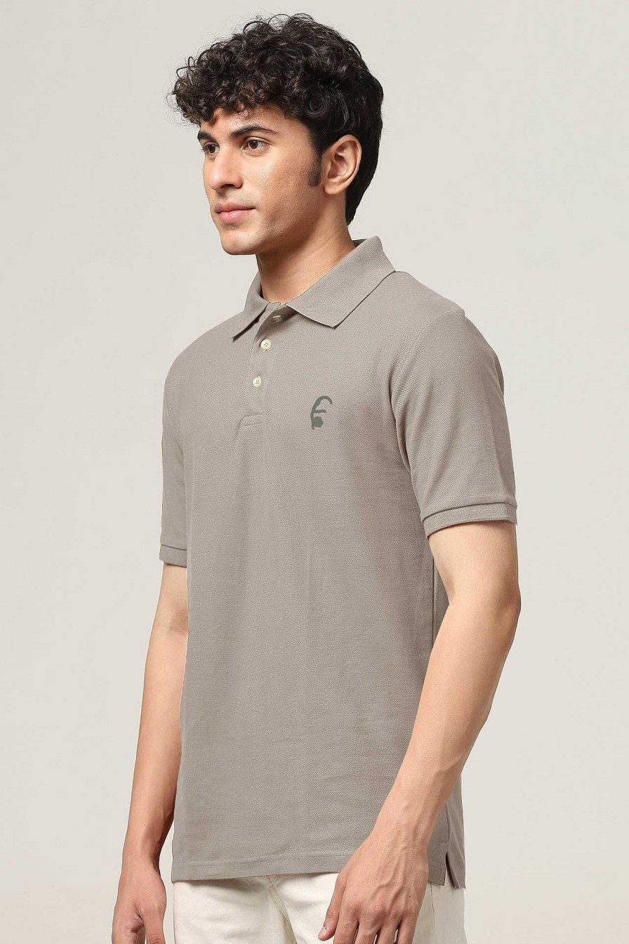 Topkleding Halfmoon | Gebreide Grijze Polo