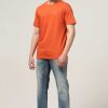 Bewonderd Halfmoon | Oranje Effen T-Shirt