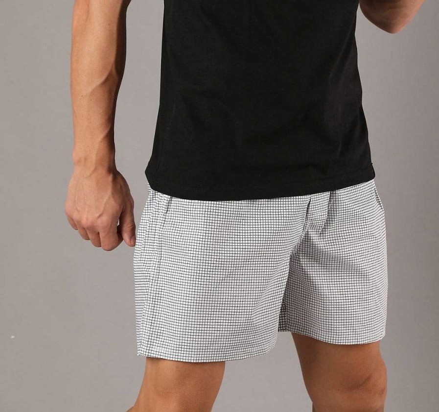 Ongewoon Halfmoon | Katoenen Boxer "Checks Blk"