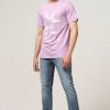 Topkleding Halfmoon | Lavendel Bedrukt T-Shirt