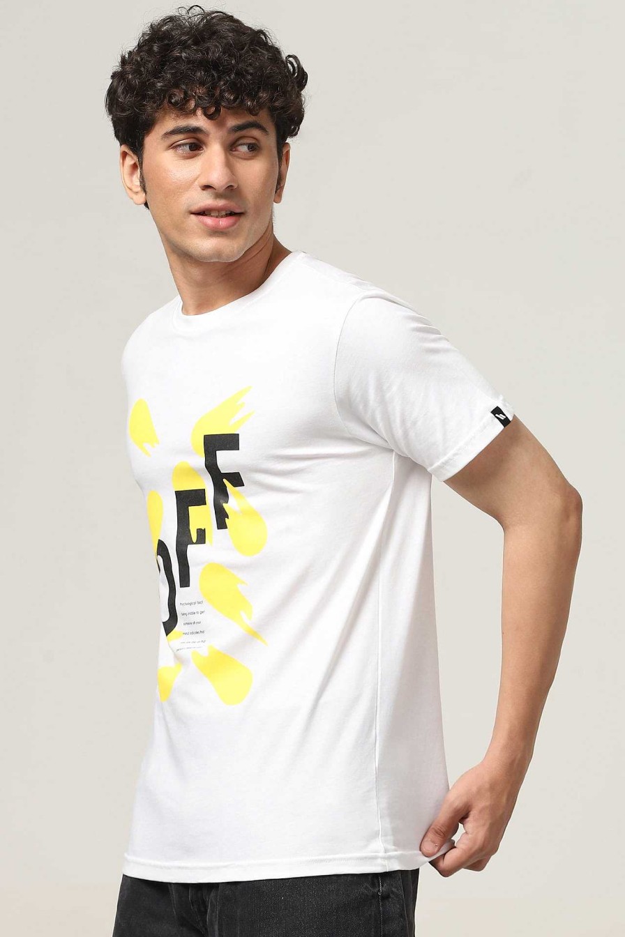 Topkleding Halfmoon | Wit Bedrukt T-Shirt