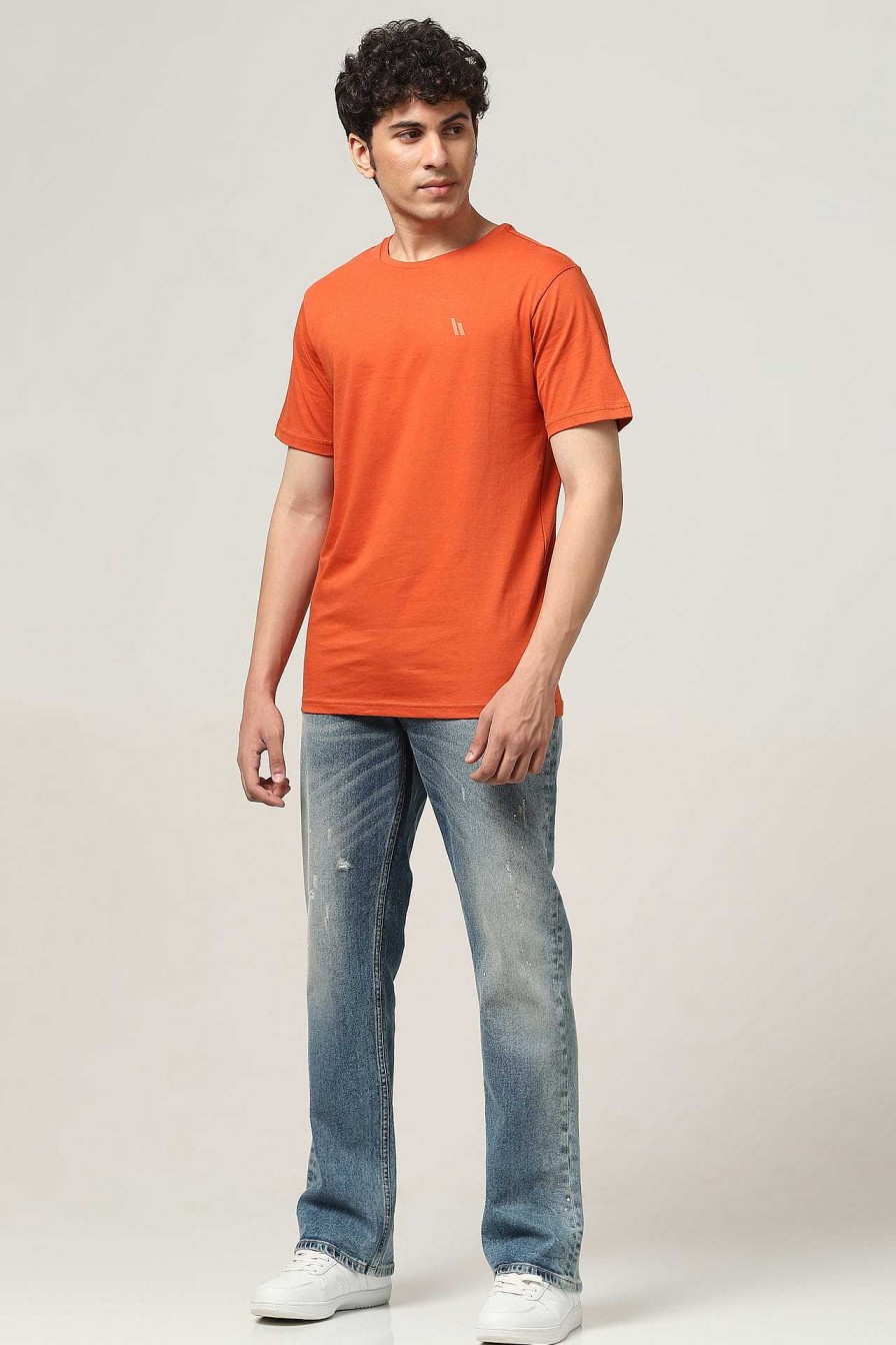 Topkleding Halfmoon | Oranje Effen T-Shirt