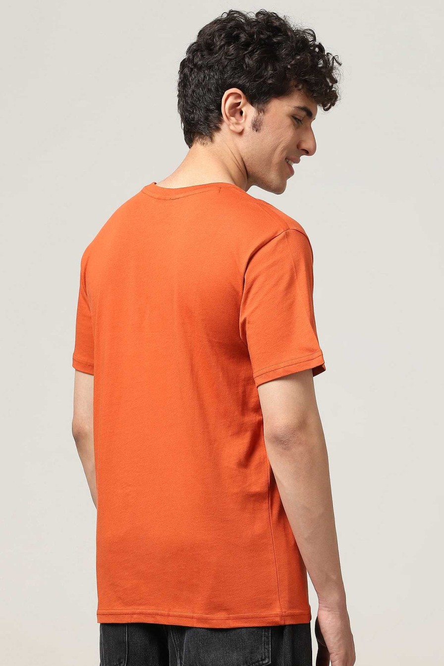 Topkleding Halfmoon | Oranje Bedrukt T-Shirt