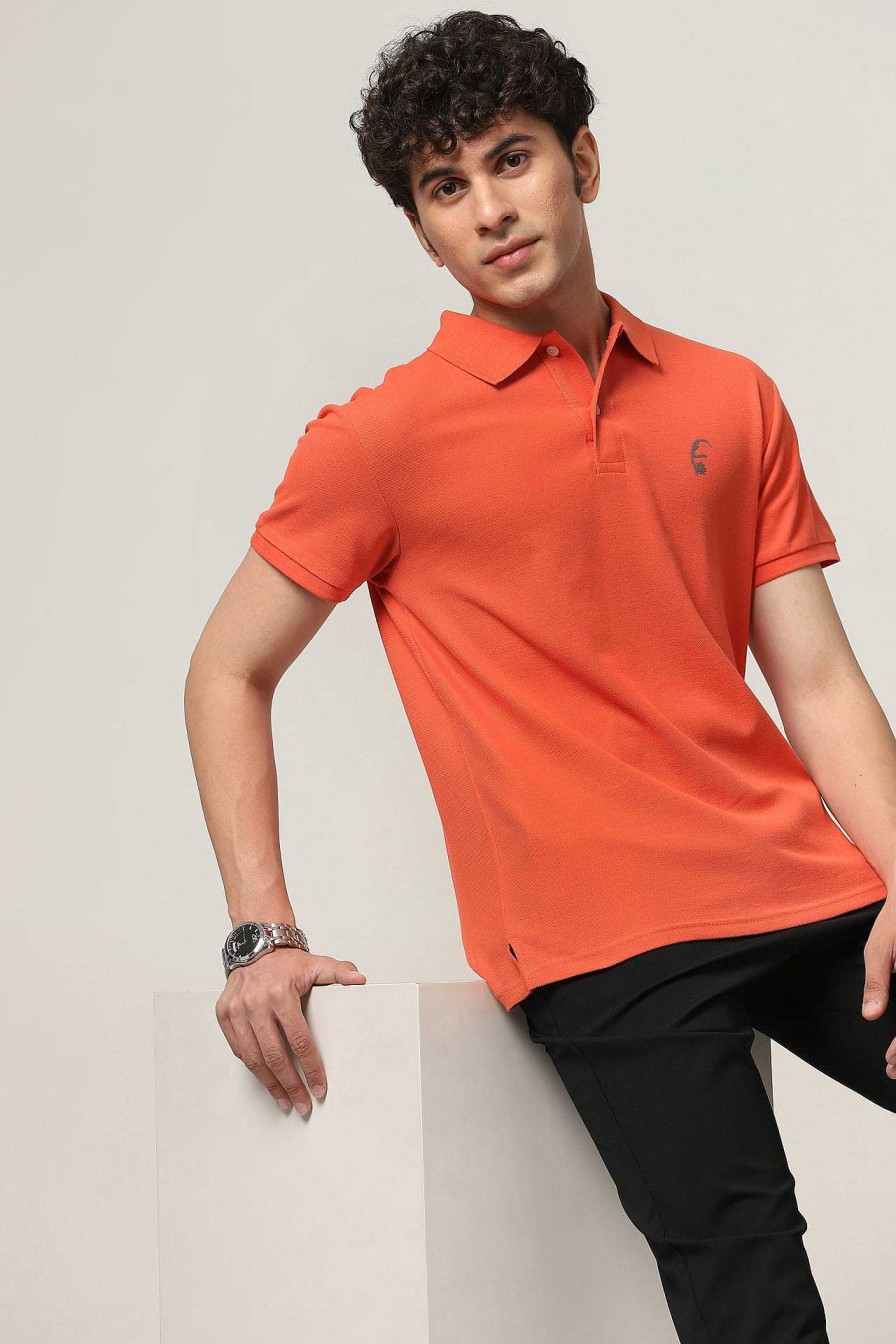 Bewonderd Halfmoon | Gebreide Oranje Polo