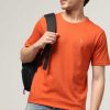 Ongewoon Halfmoon | Oranje Effen T-Shirt