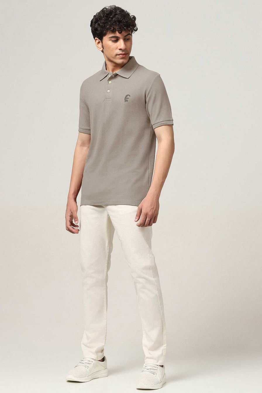 Topkleding Halfmoon | Gebreide Grijze Polo